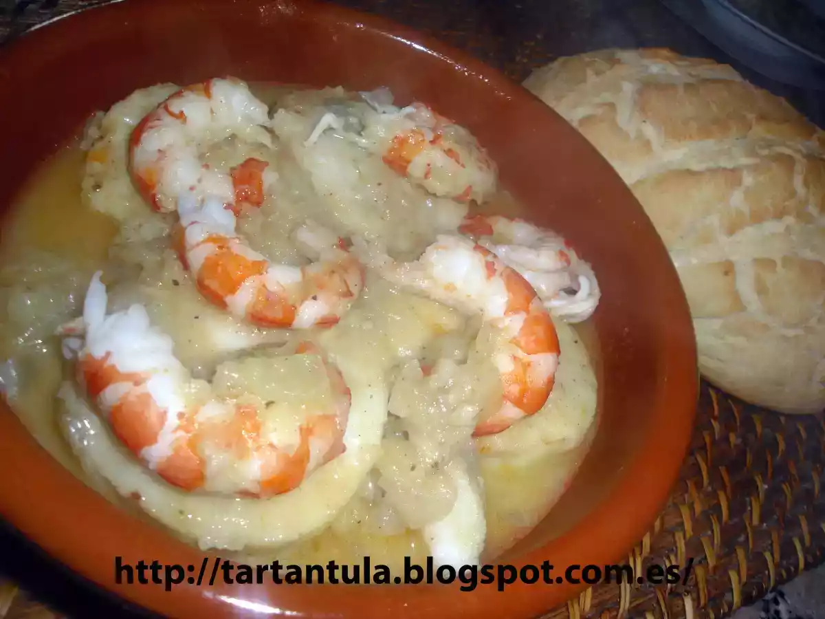 Medallones de merluza con langostinos