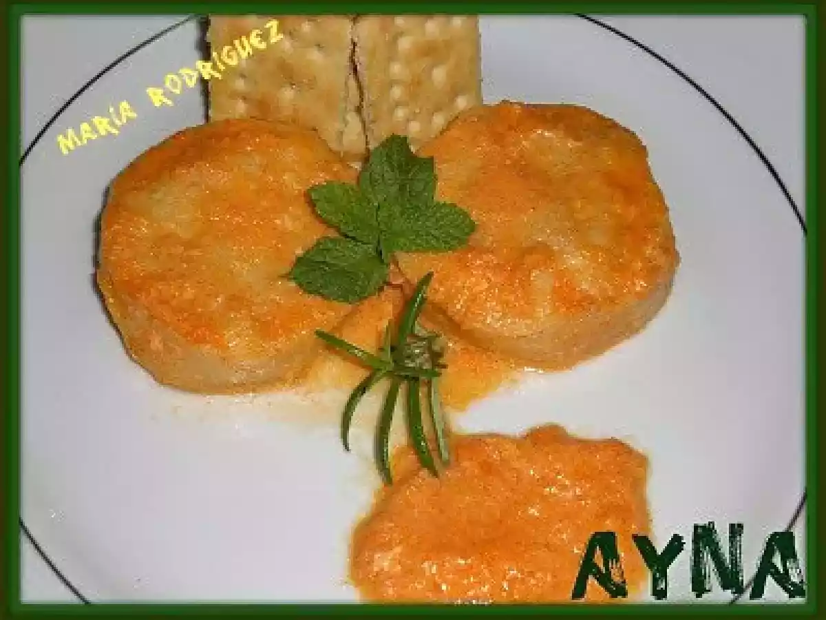 MEDALLONES DE MERLUZA CON PIMIENTOS ROJOS(FUSSIONCOOK)