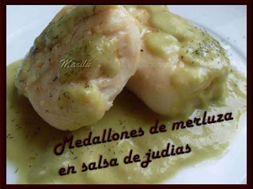 MEDALLONES DE MERLUZA EN SALSA DE JUDIAS, foto 1