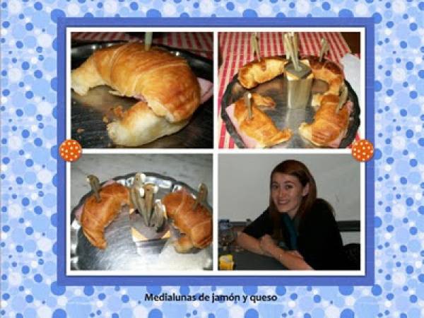 Medialunas de jamón y queso.