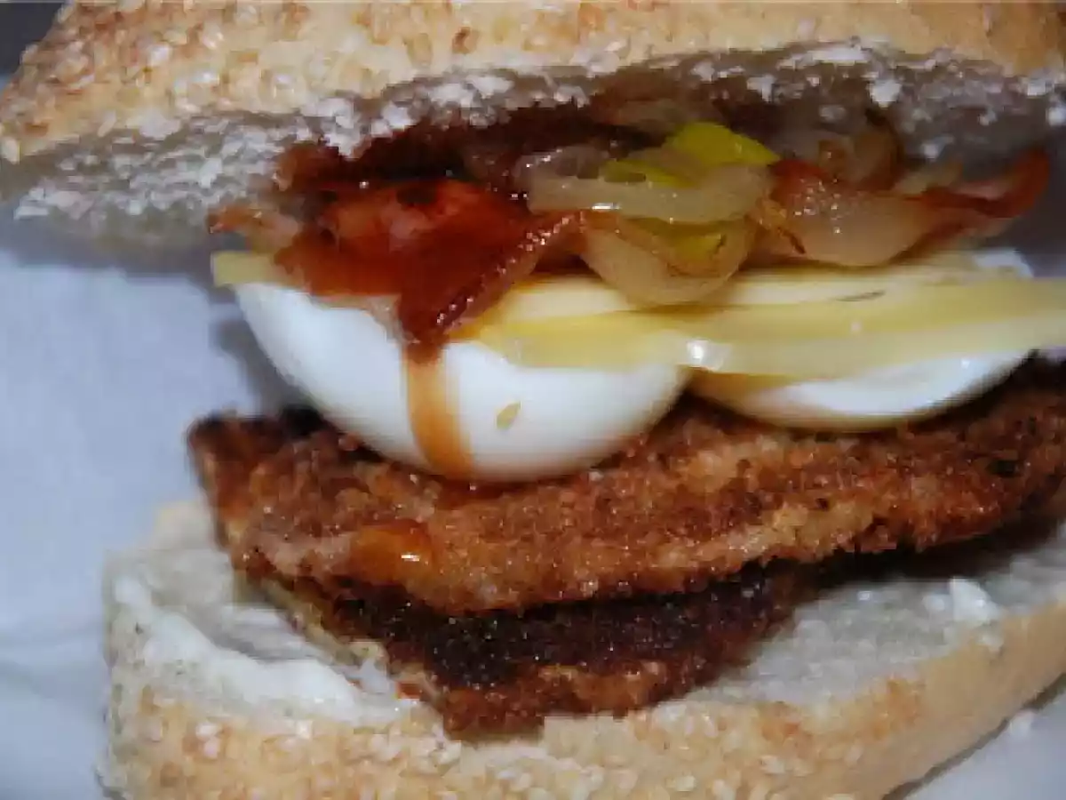 Mega hamburguesa de pollo
