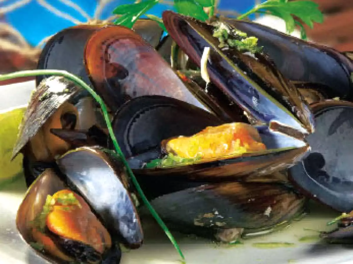 Mejillones al vapor