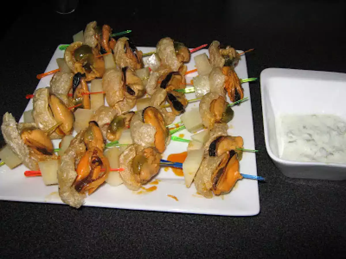 Mejillones con corteza