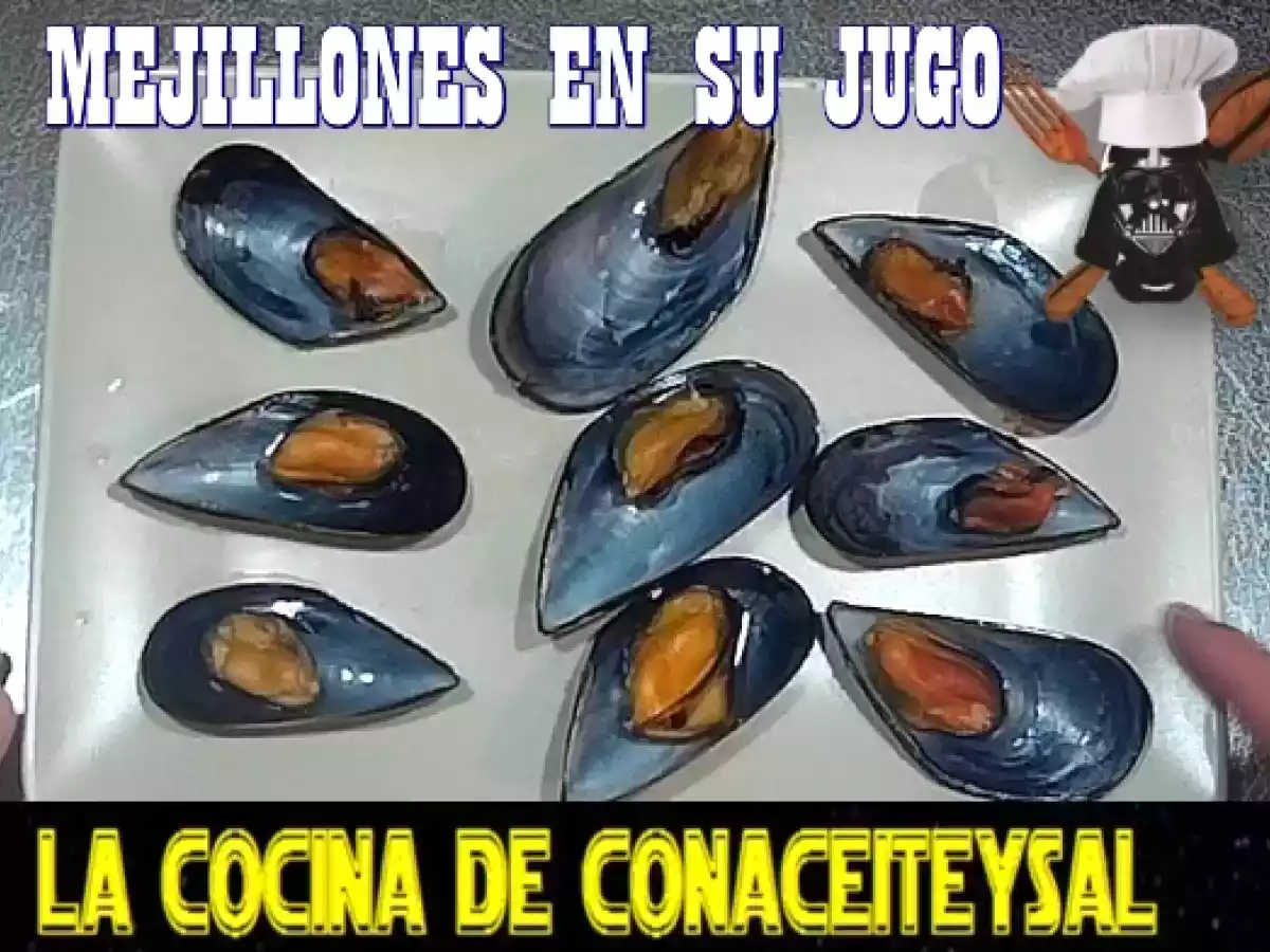 Mejillones marineros en su jugo, receta express, en microondas al vapor