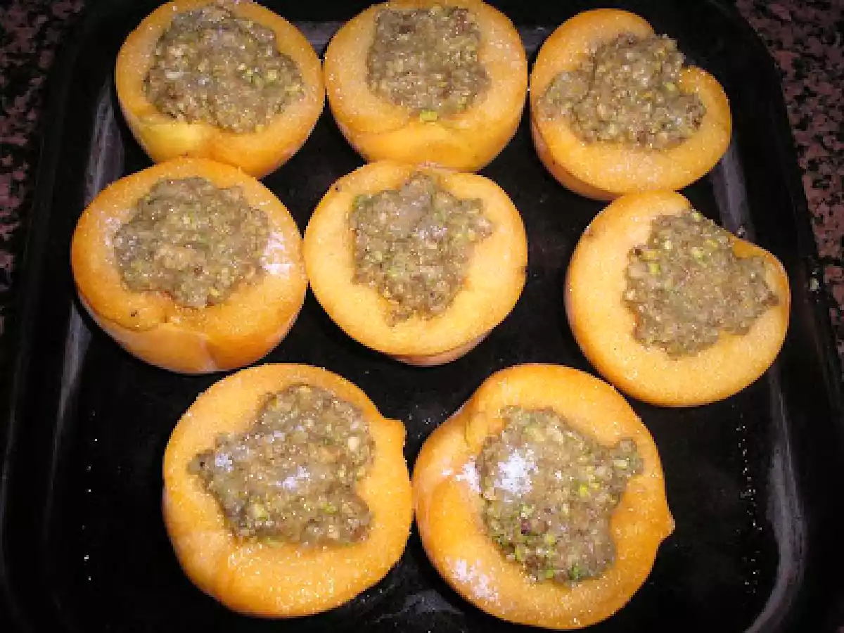 MELOCOTONES RELLENOS DE FRUTOS SECOS. - foto 4