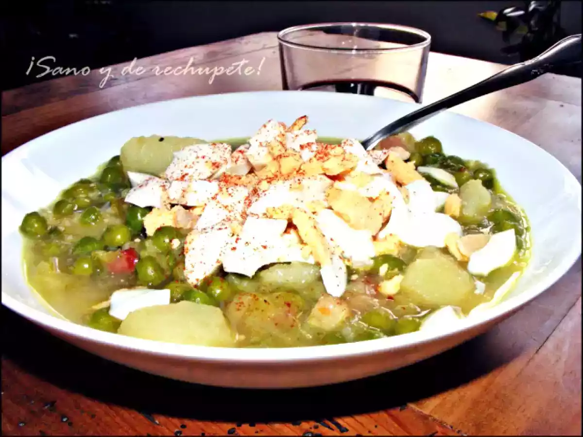 Menestra ligera de guisantes