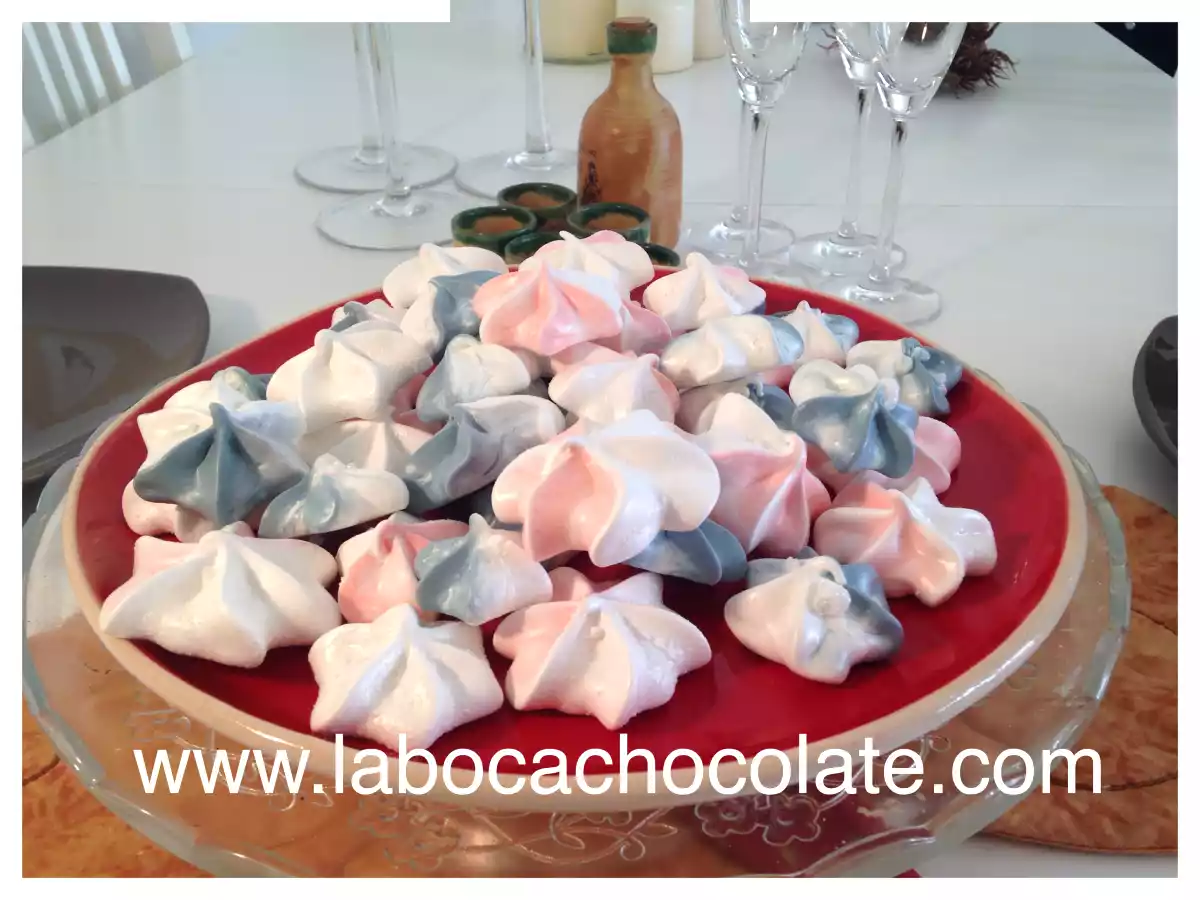 Merengue suizo de dos colores
