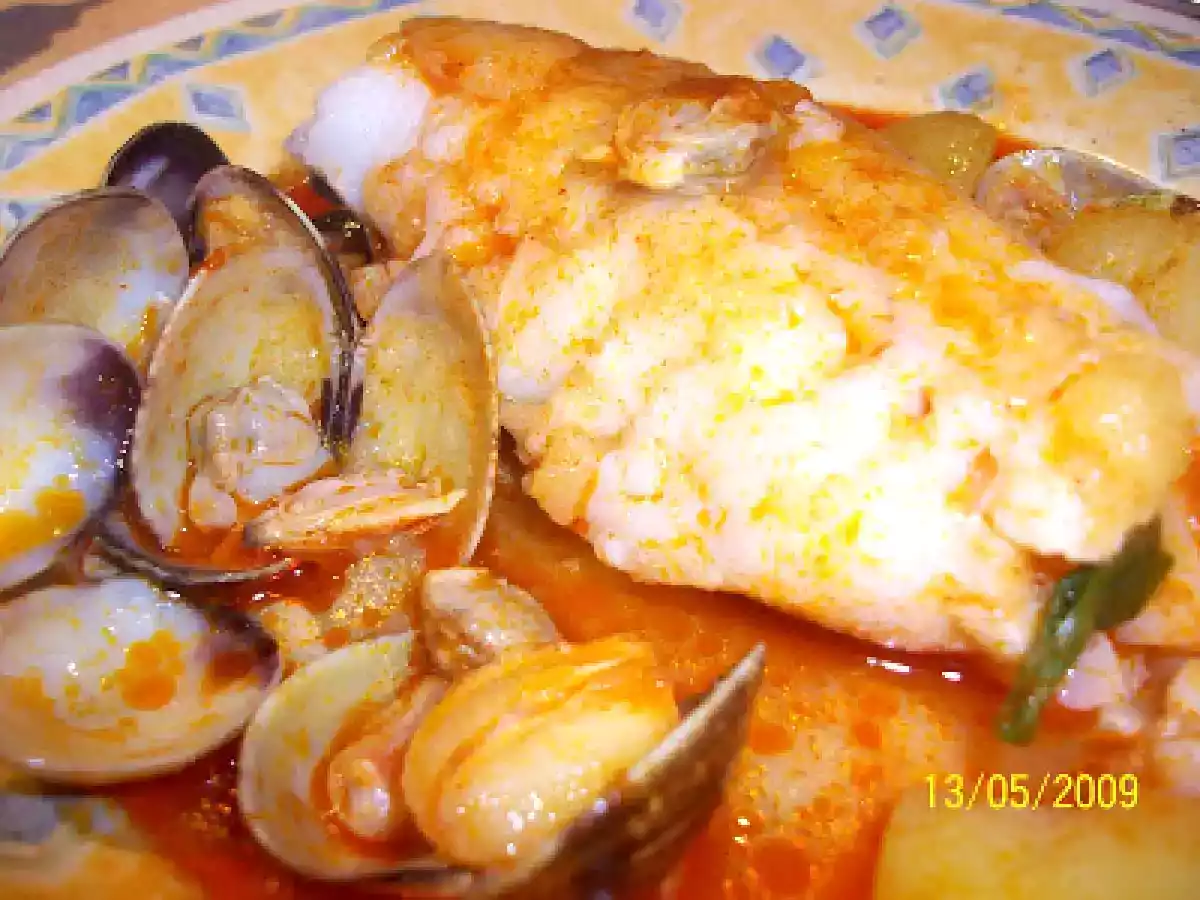 Merluza a la gallega con almejas - foto 3