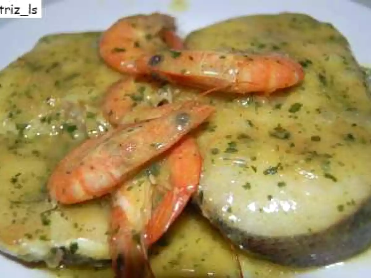 Merluza al curry y salsa verde