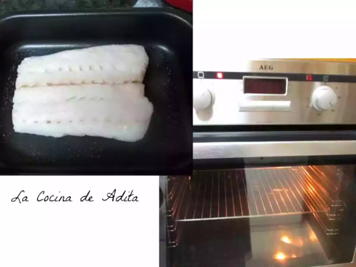 Merluza al horno, con ajada de ajos y pimentón - foto 4