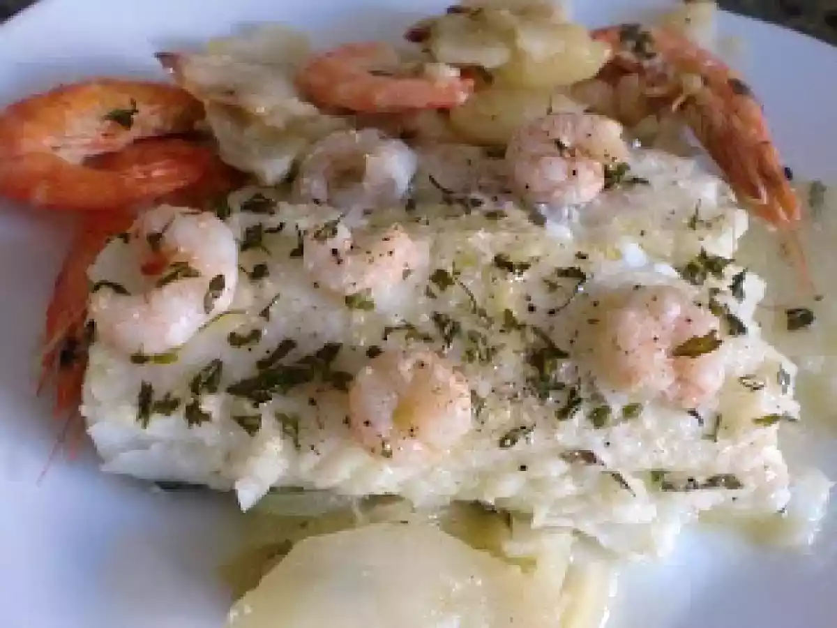 Merluza al horno con langostinos - foto 8