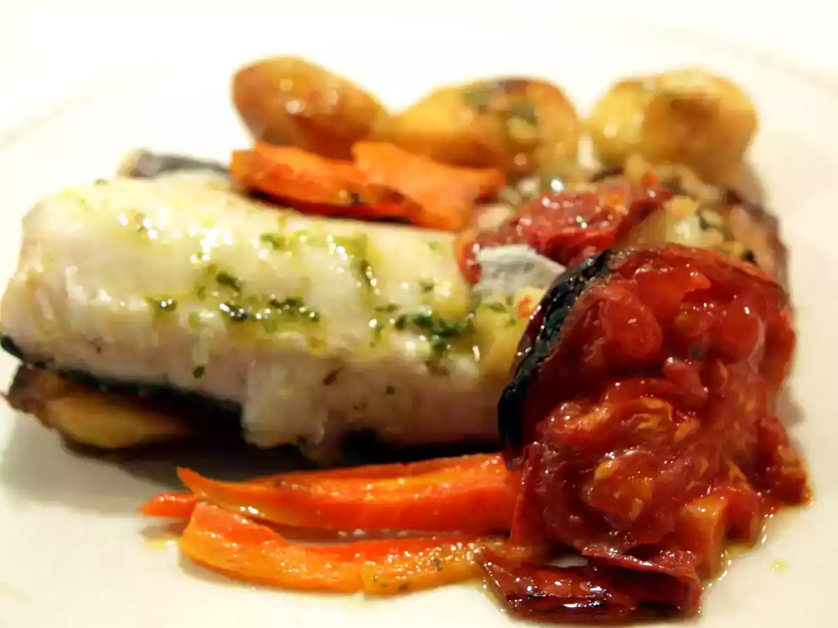 merluza al horno con verduras - foto 3