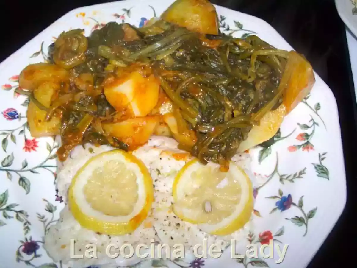 Merluza al Varoma y Acelgas con Patatas