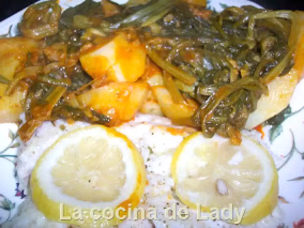 Merluza al Varoma y Acelgas con Patatas - foto 2