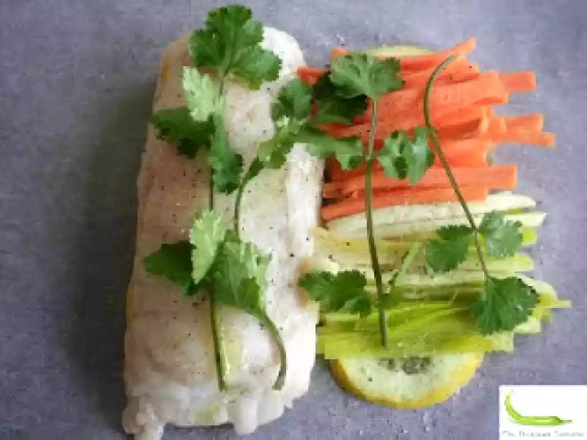 Merluza en papillote con verduritas - foto 2