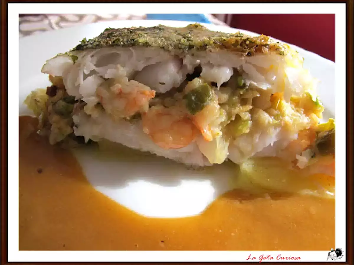 MERLUZA RELLENA DE GAMBAS - foto 2