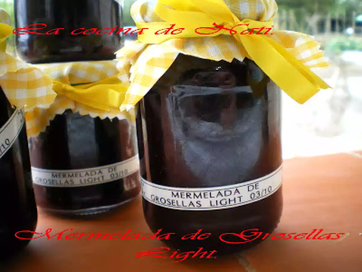 Mermelada de grosellas light (con y sin Themomix)