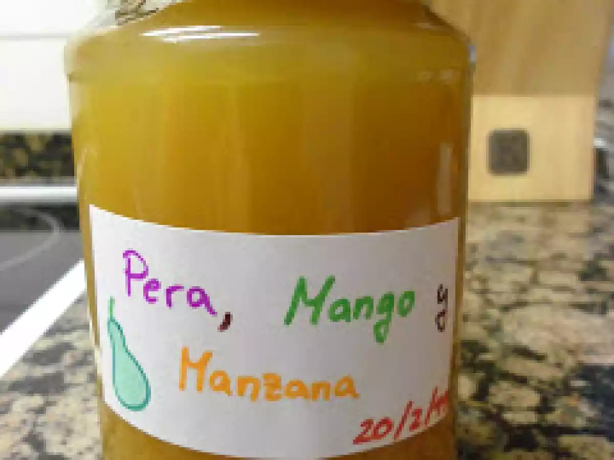 Mermelada de pera, mango y manzana