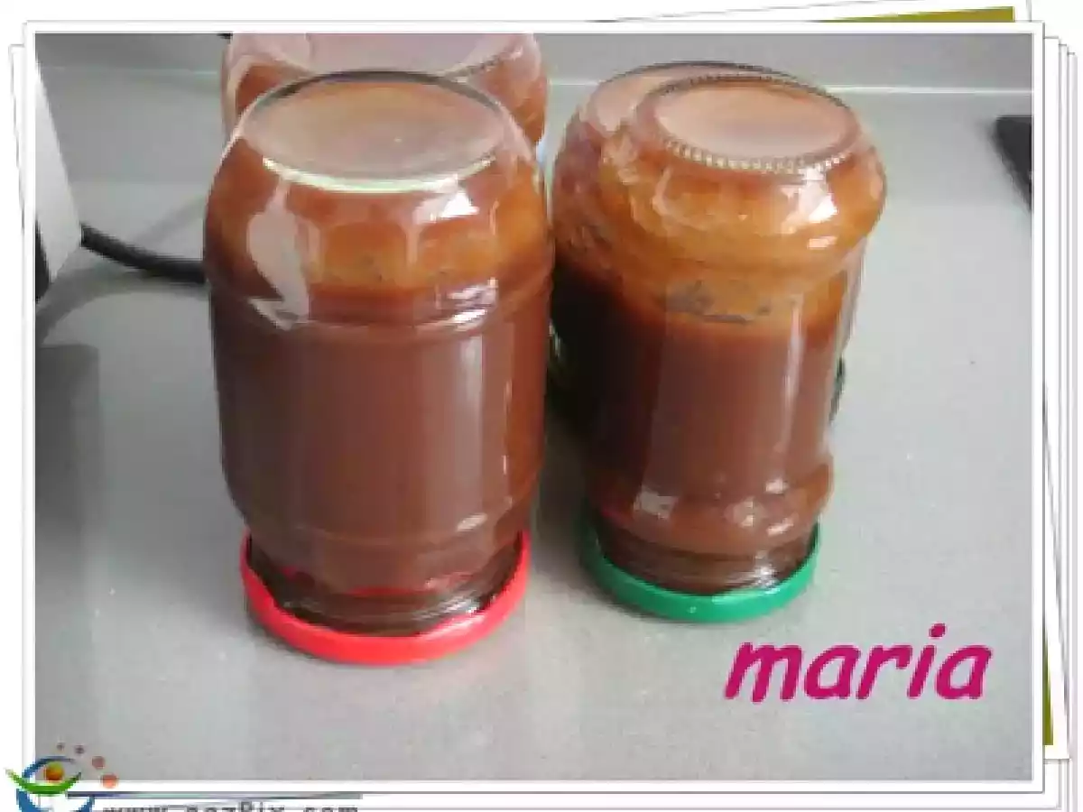 Mermelada de platano y chocolate