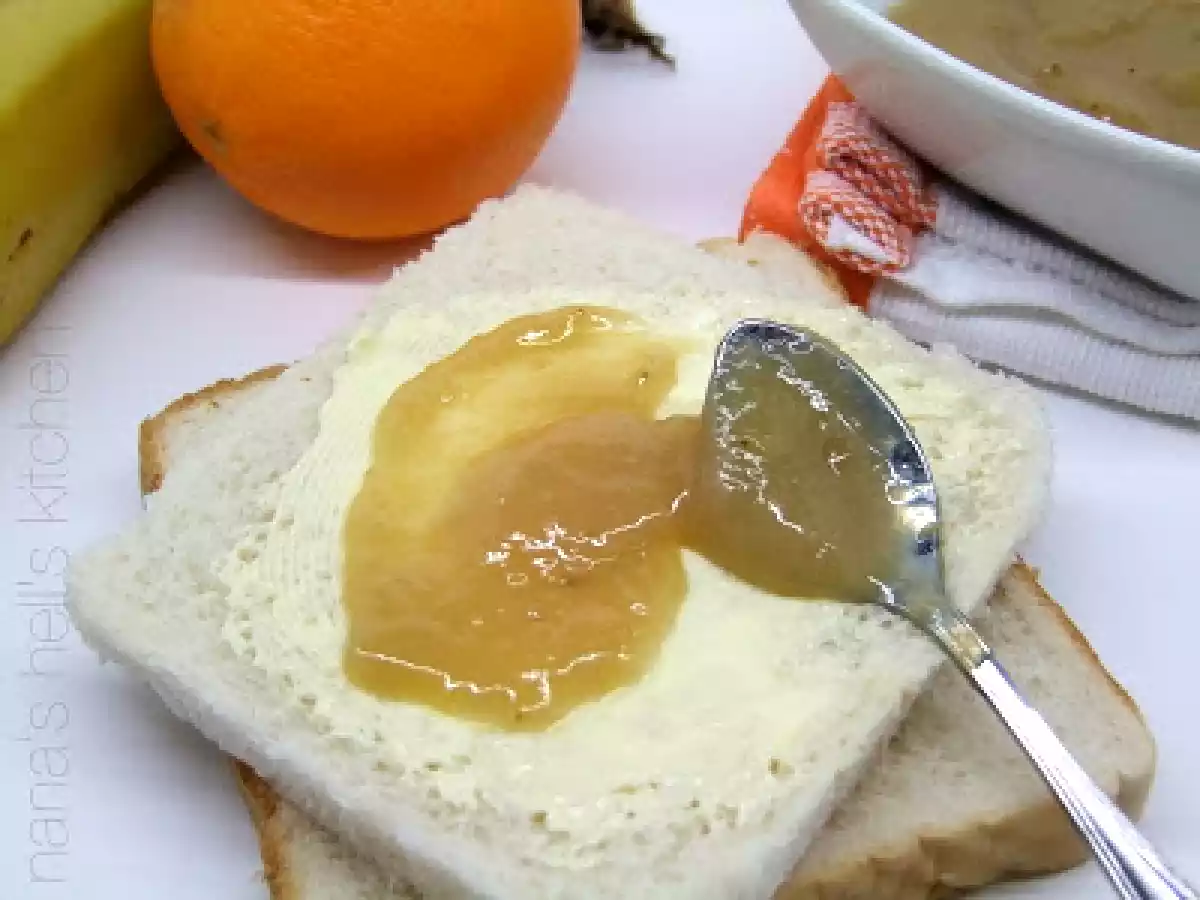 Mermelada de plátano y naranja