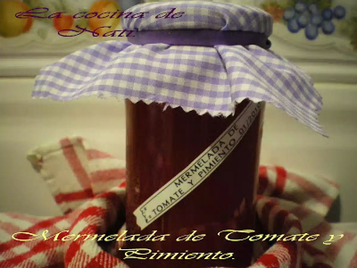 MERMELADA DE TOMATE Y PIMIENTO.