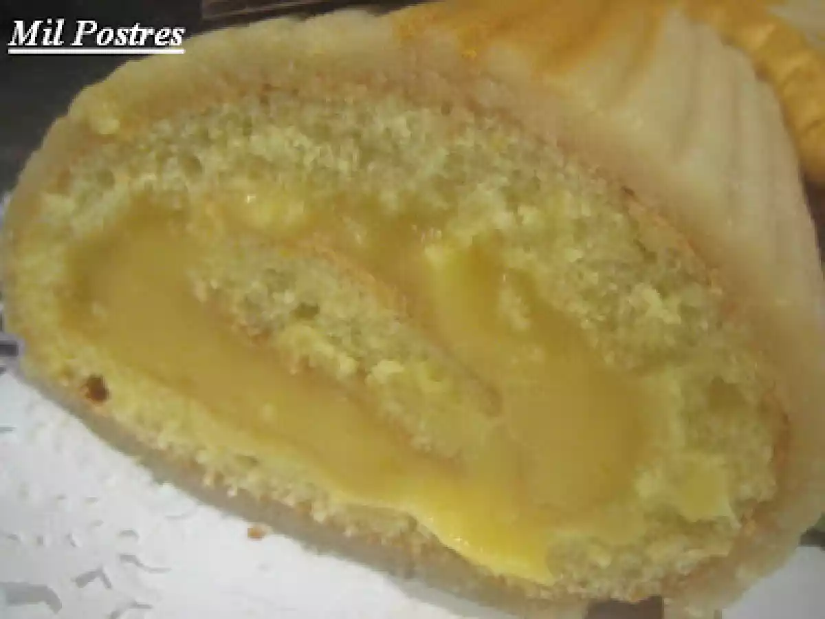 Mi propio desafío. Tronco de Navidad con crema de naranja y mazapán