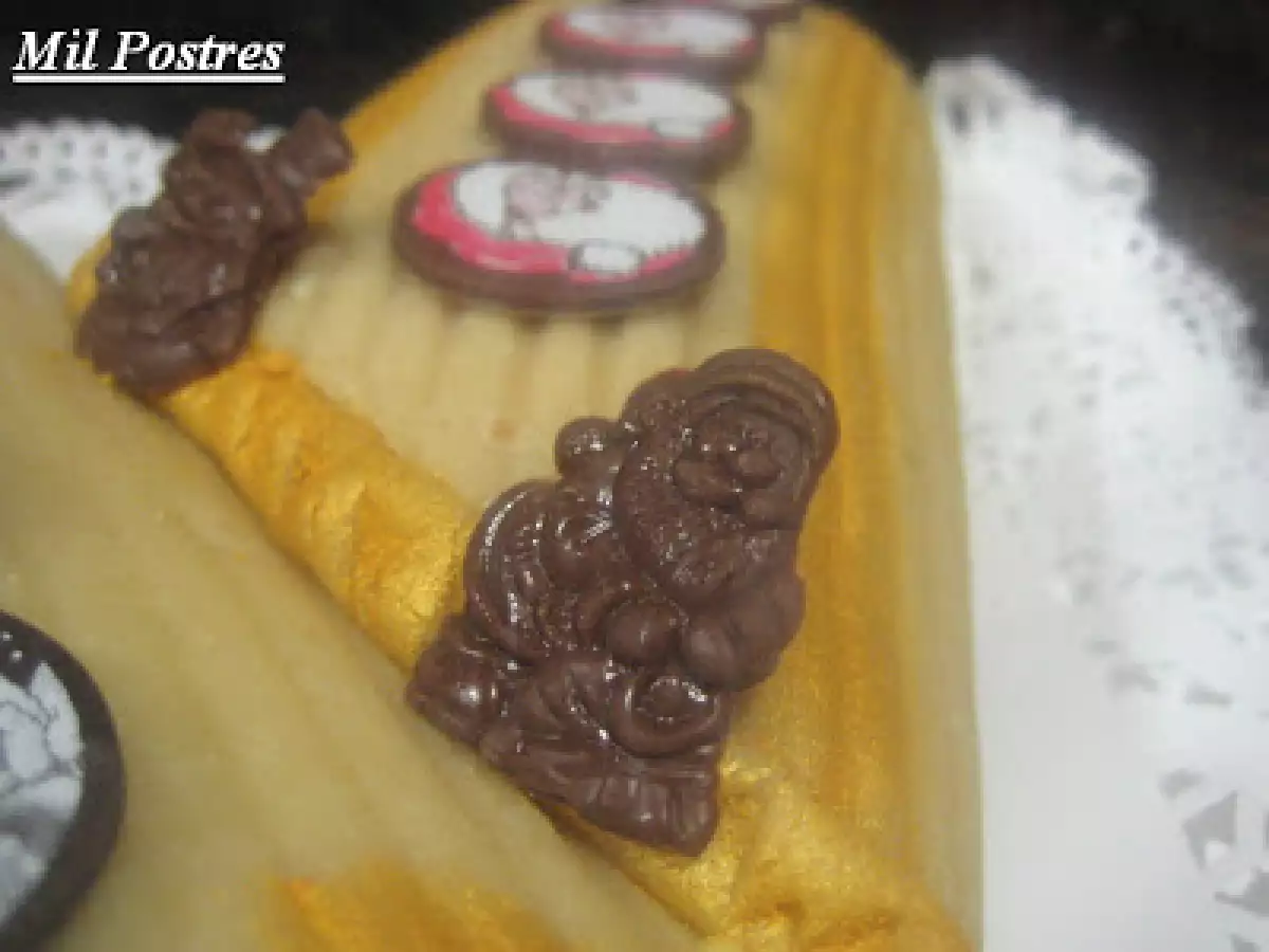 Mi propio desafío. Tronco de Navidad con crema de naranja y mazapán - foto 4