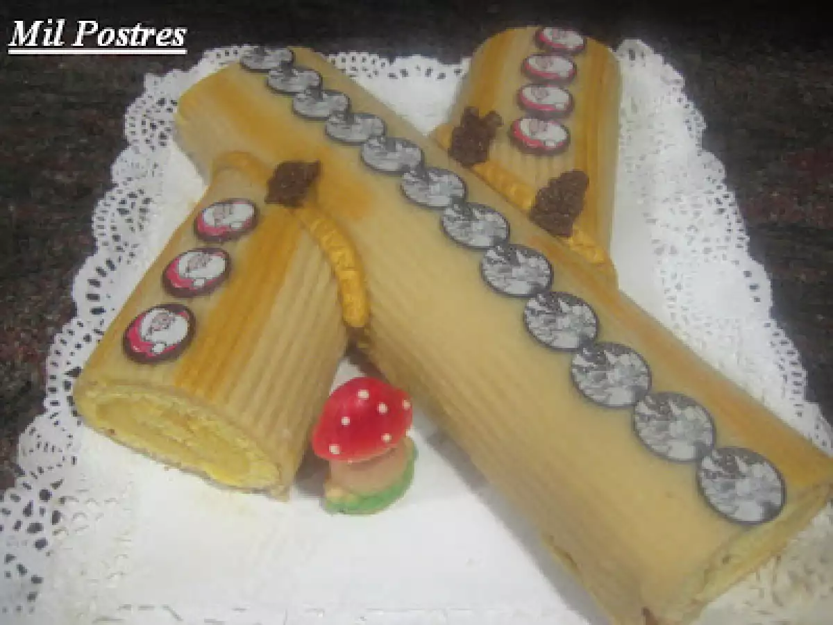 Mi propio desafío. Tronco de Navidad con crema de naranja y mazapán - foto 5
