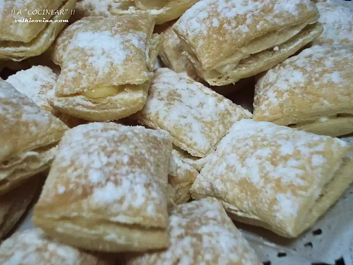 Miguelitos de crema y de nata