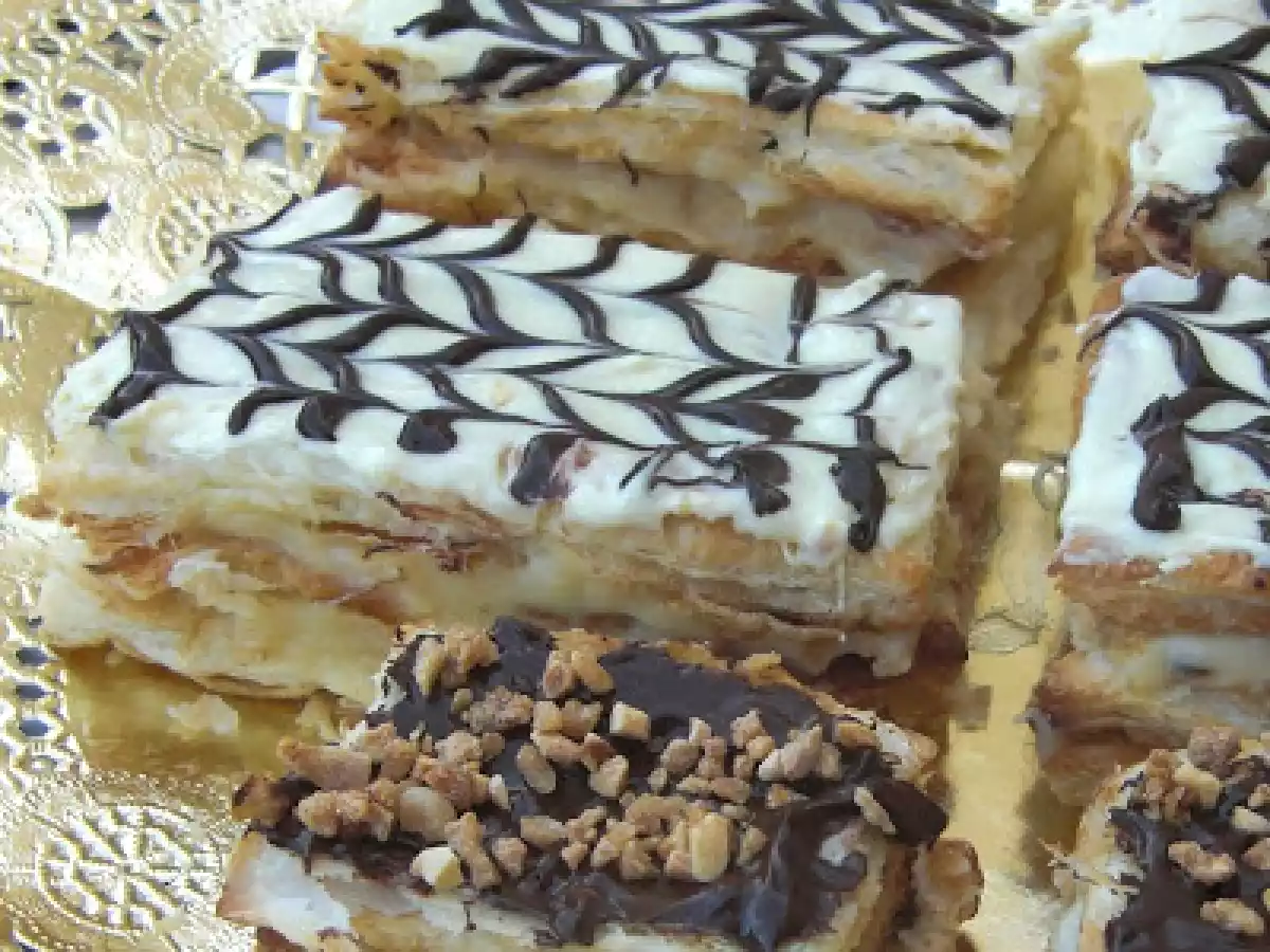 Milhojas con crema pastelera