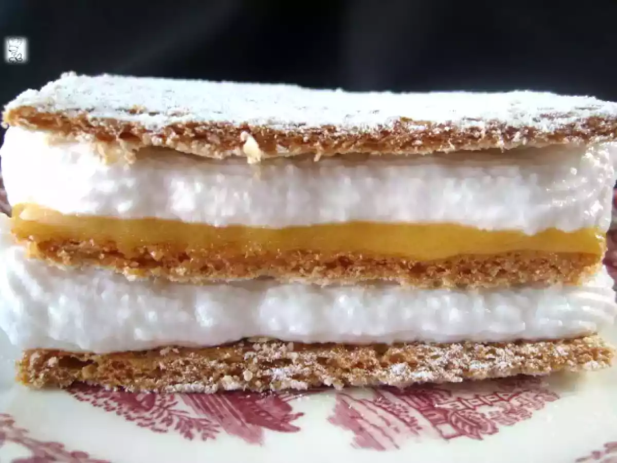 Milhojas Dacquoise de merengue italiano y yema - foto 3