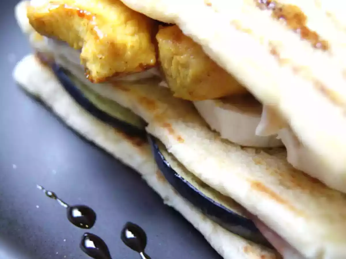 Milhojas de berenjenas con miel y pollo al curry Bimbo buenísimo - foto 2