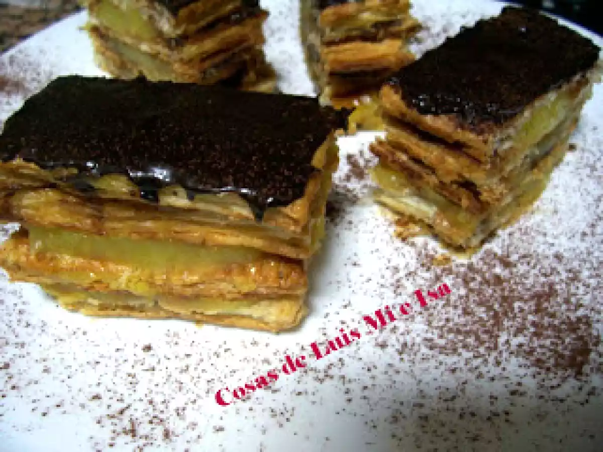 Milhojas de crema y chocolate - foto 3