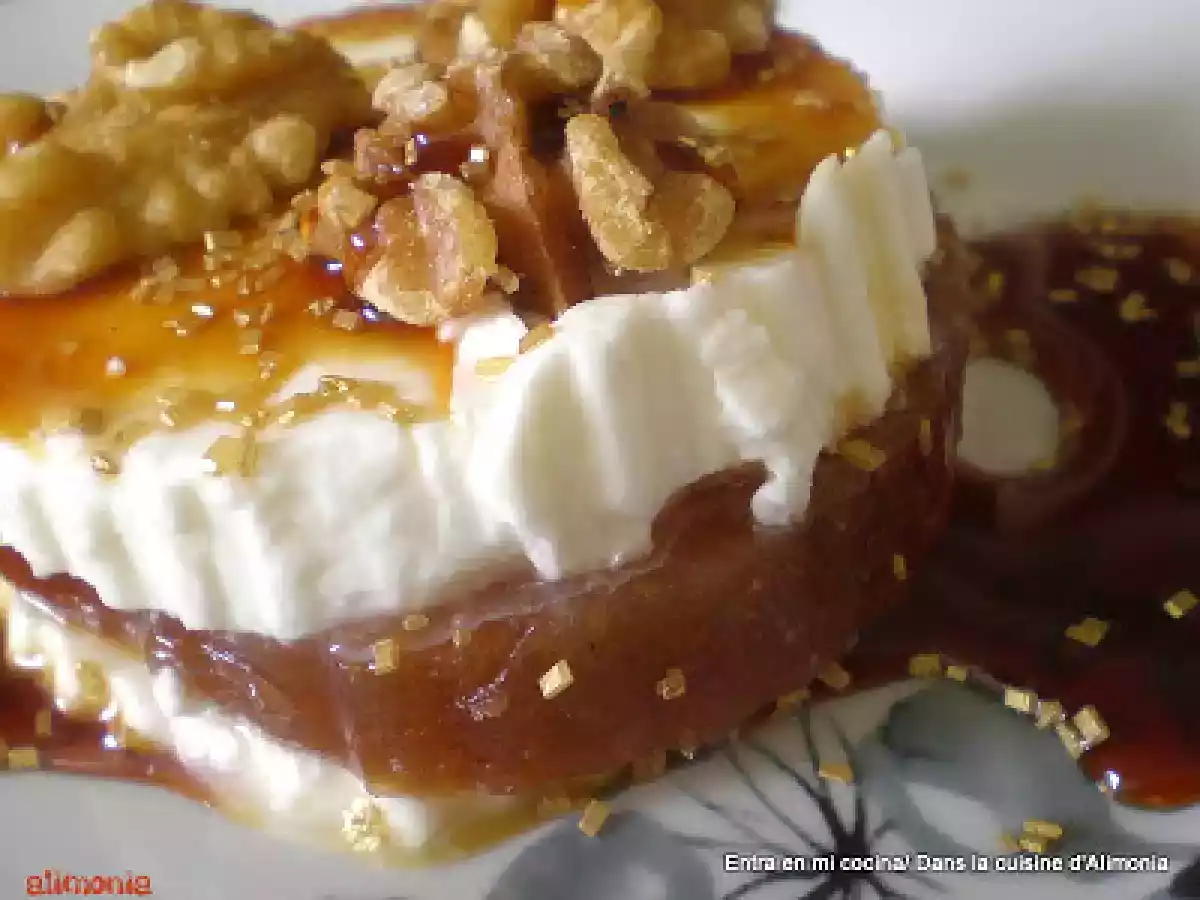 Milhojas de membrillo y queso de Burgos