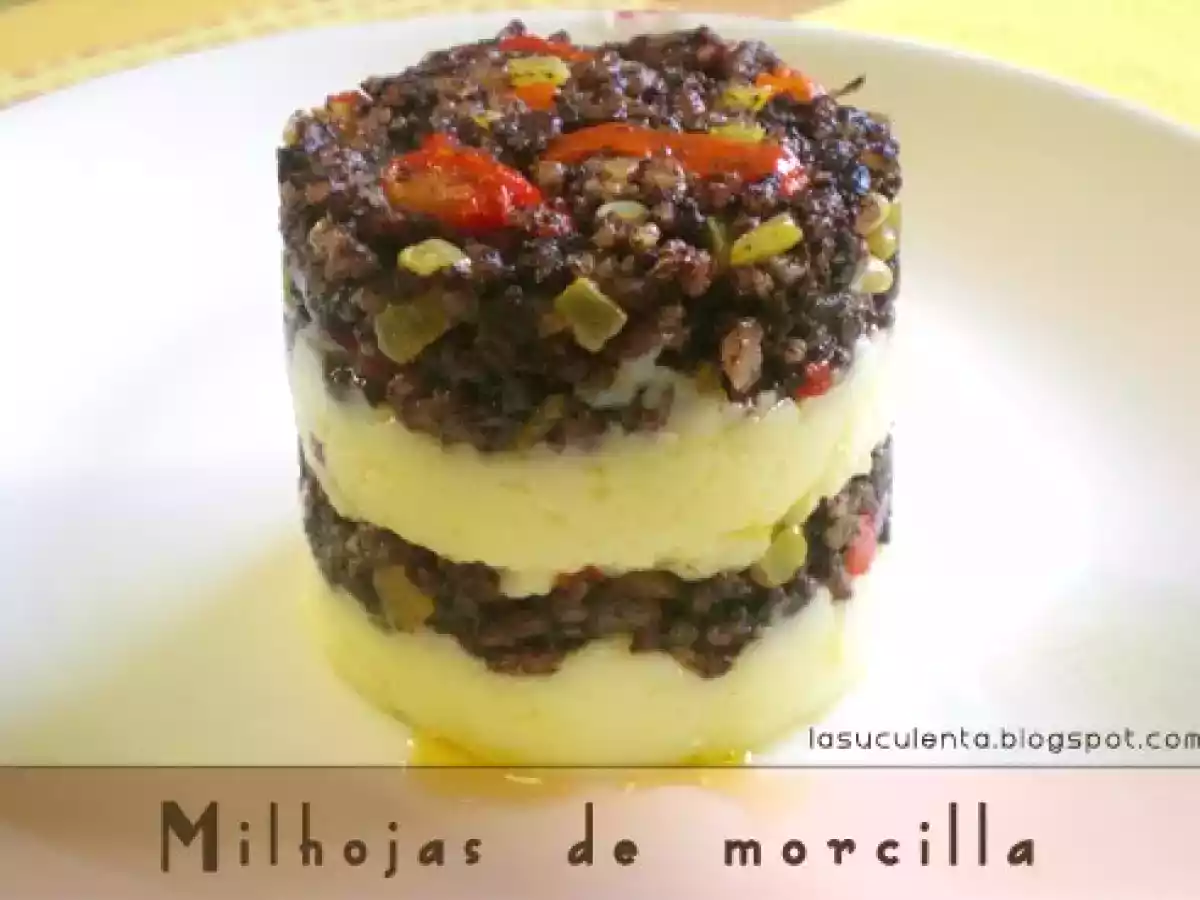 Milhojas de morcilla