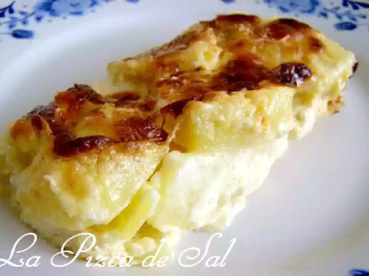 Milhojas de papas al gratén