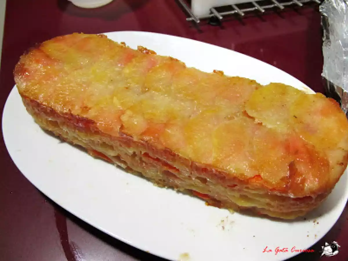 MILHOJAS DE PATATA, ZANAHORIA Y PROVOLONE