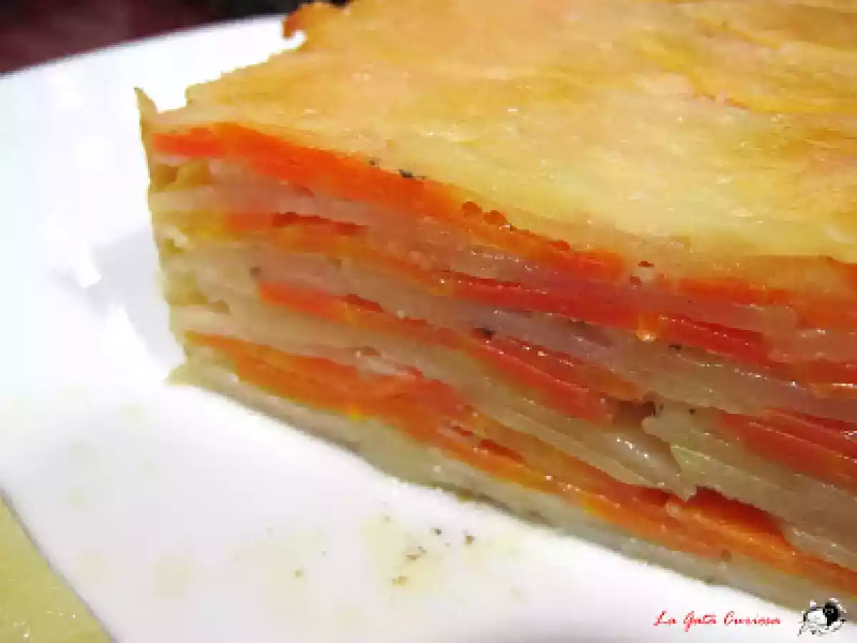 MILHOJAS DE PATATA, ZANAHORIA Y PROVOLONE - foto 2