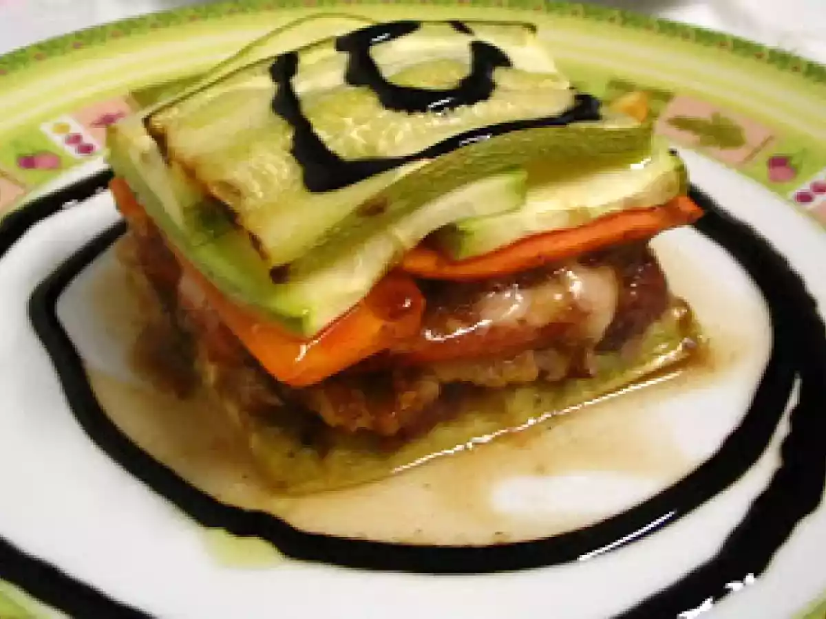 MILHOJAS DE VERDURAS Y CARPACCIO DE TERNERA