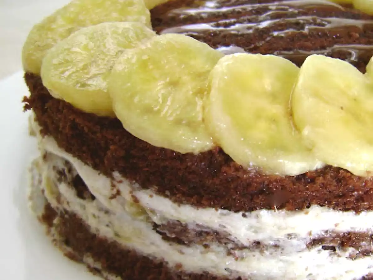 Mini bizcocho de chocolate y plátano