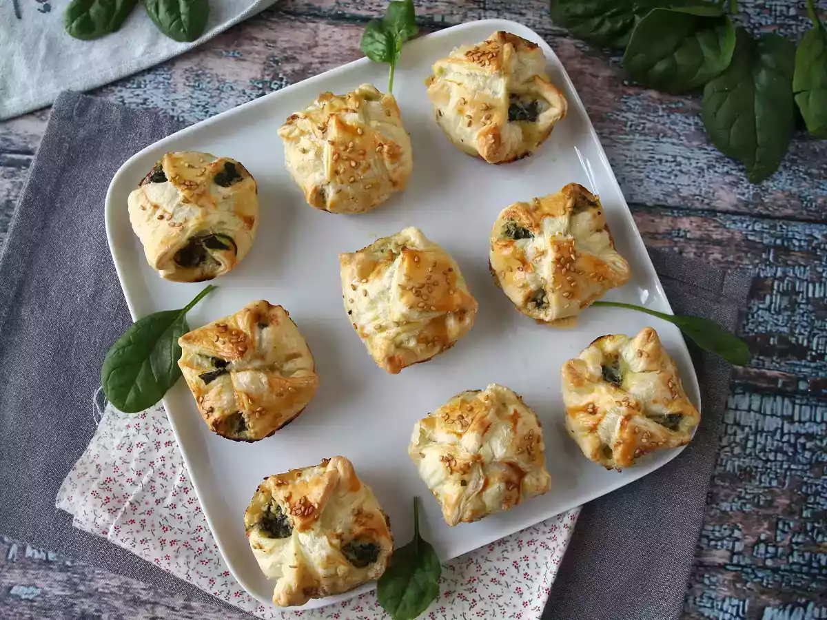 Mini hojaldres de espinacas y queso de cabra - foto 6