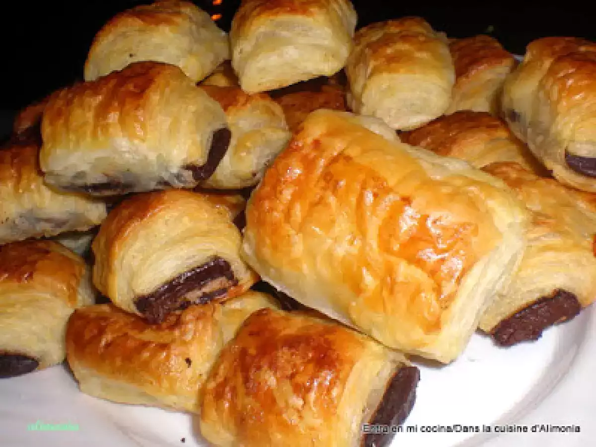 Mini Napolitanas de chocolate express /Mini Pains au chocolat express - foto 2