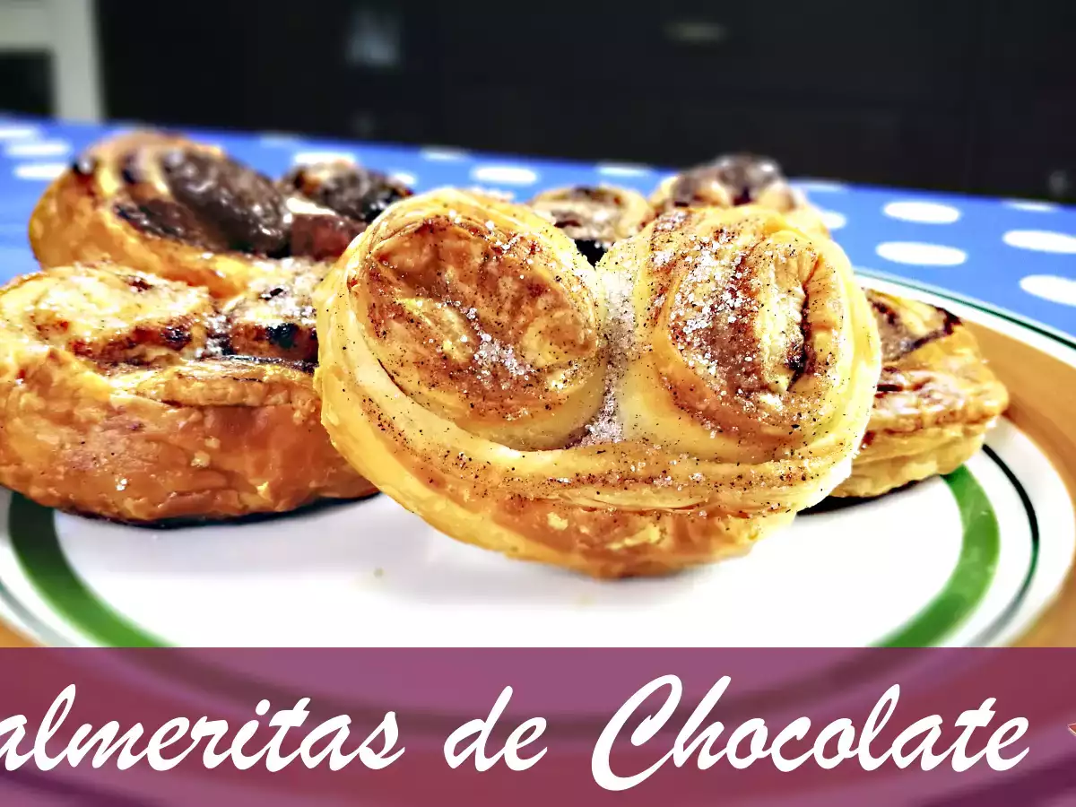 Mini Palmeras de Hojaldre con Chocolate