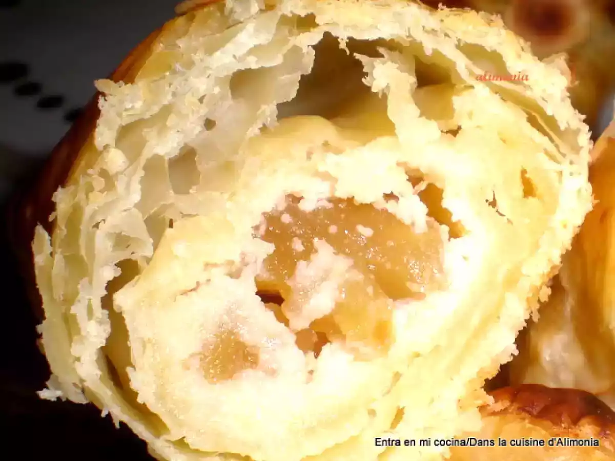 Mini strudel manzana-mazapan / mini strudel pomme-pâte d'amandes - foto 3
