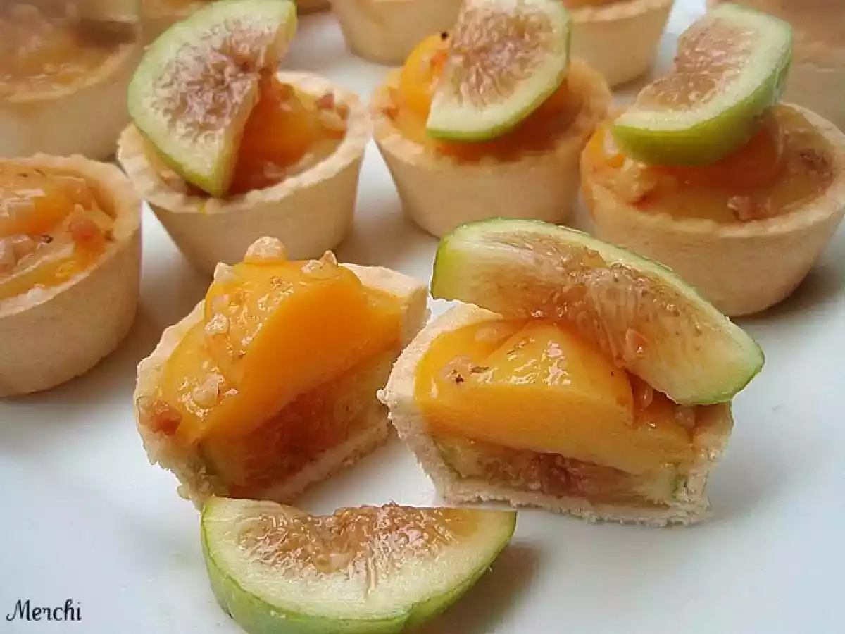 Mini tartaletas de flan de vainilla con higos verdes - foto 3