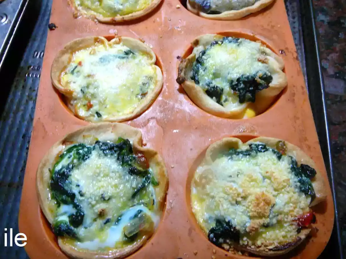 Mini tartas de espinacas