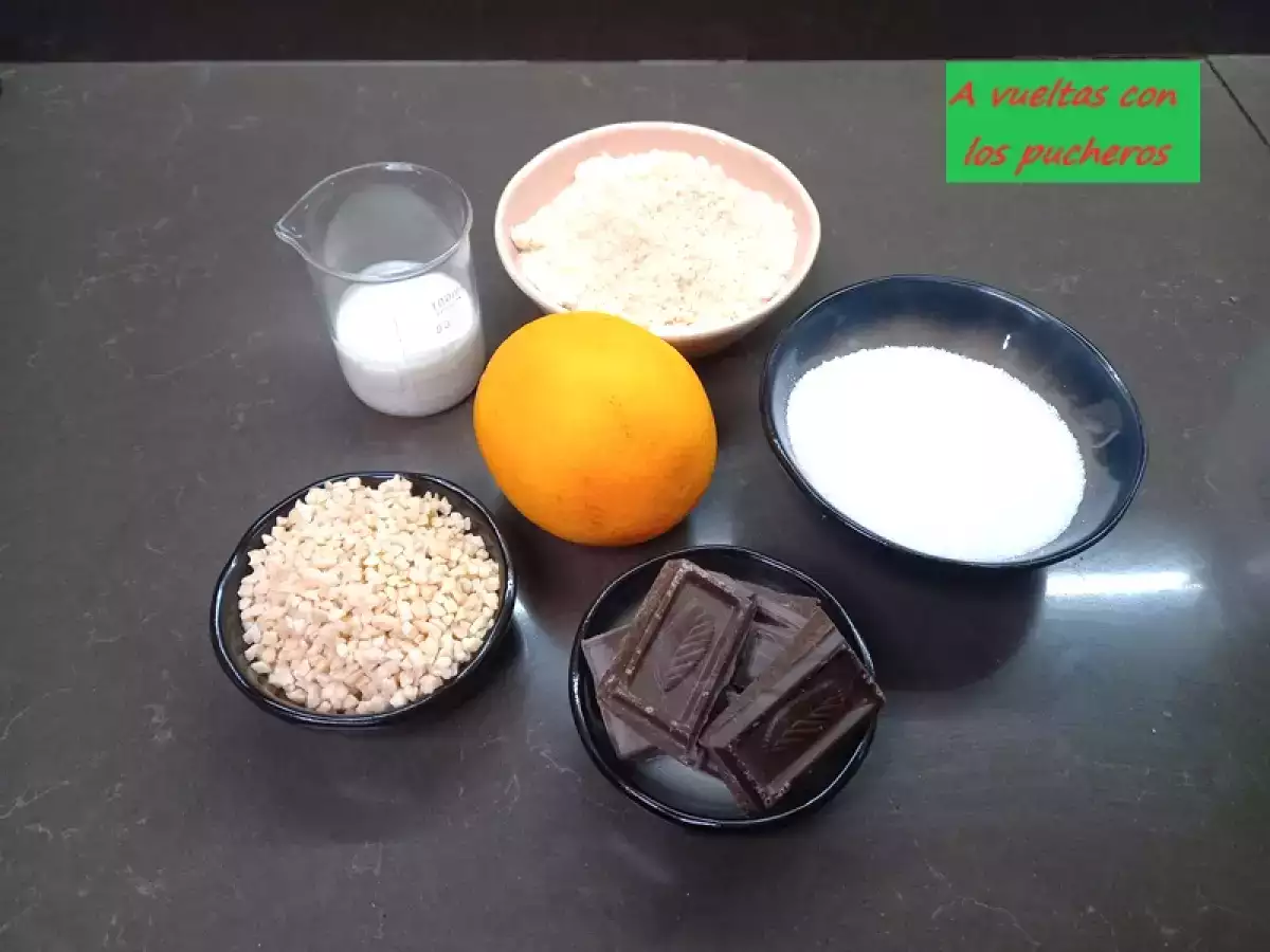 Mini turrones de almendra, naranja confitada y chocolate sin azúcar - foto 2