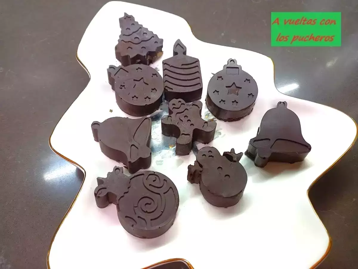 Mini turrones de almendra, naranja confitada y chocolate sin azúcar - foto 3