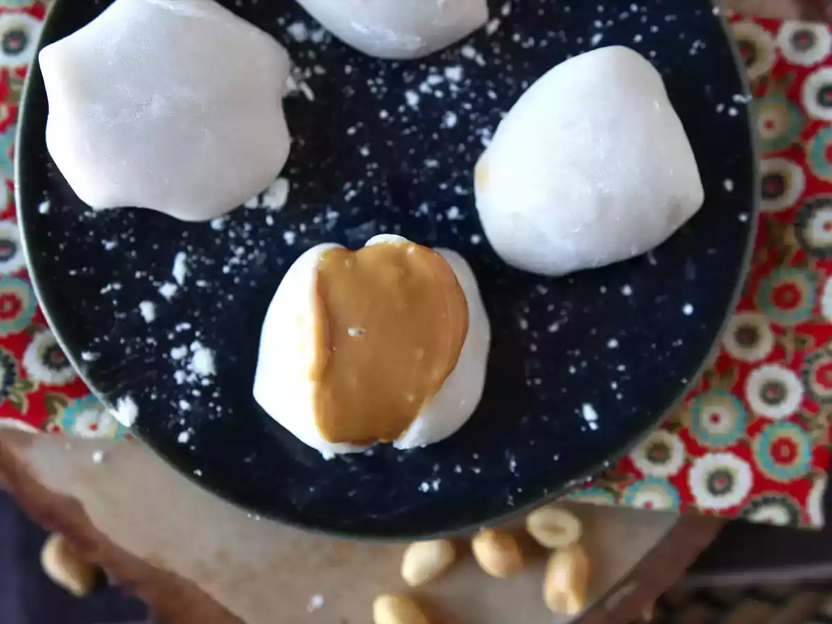 Mochis de crema de cacahuete ¡Deliciosos pastelitos japoneses! - foto 3