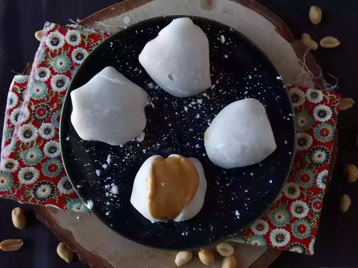 Mochis de crema de cacahuete ¡Deliciosos pastelitos japoneses! - foto 5